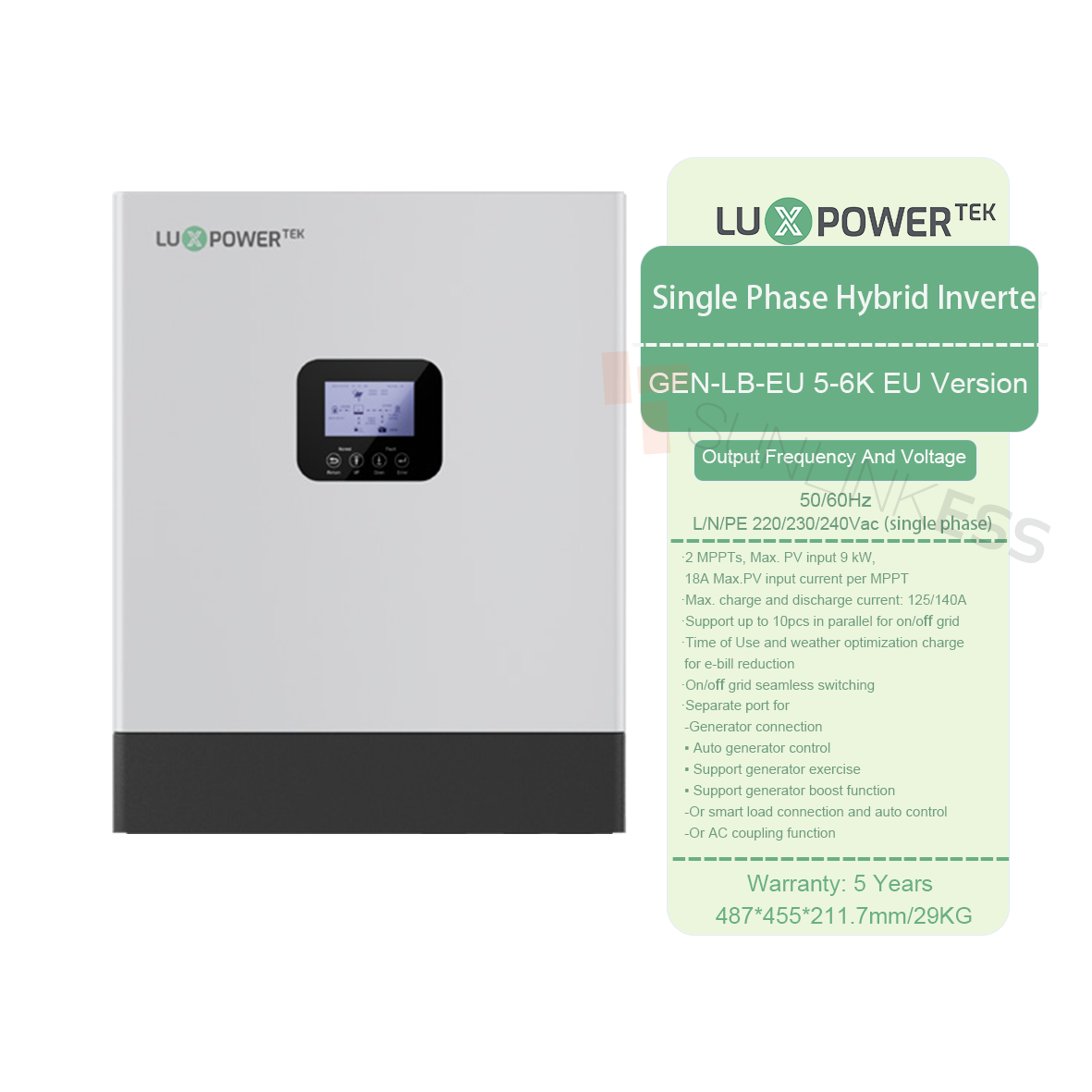 Luxpower Gen-LB-EU 3-6K hibrid napenergia-inverter